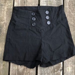 Black high rise shorts!